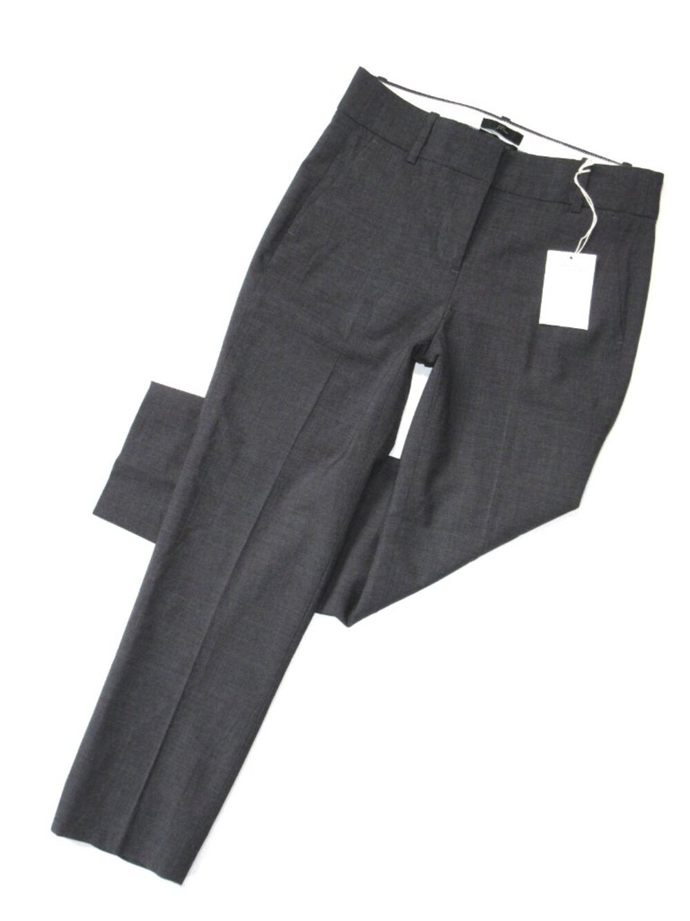 NWT J.Crew Cameron in Heather Coal Italian Stretch Wool Slim Crop Ankle Pants 12